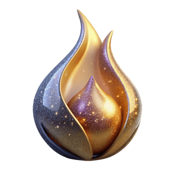 serene contemporary Flame with Transparent Background Cutout premium png