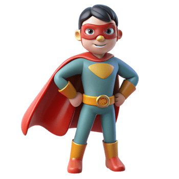 extraordinary contemporary Superhero, cape, mask, authentic png