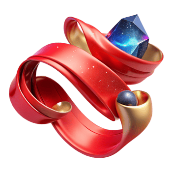 dramatic contemporary Flowing Red Ribbon Transparent Background png