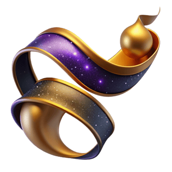 elegant minimalist Flowing Ribbon Isolated on Transparent Background with Elegant Curves high resolution png
