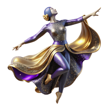 impressive artistic Fluid Contemporary Dance Movement Isolated with Soft Lighting high resolution png