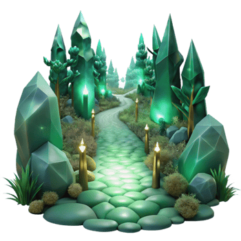 serene vintage Foggy Forest Path Isolated with Ethereal Green Tint professional png