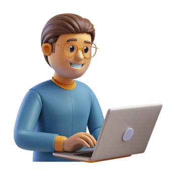 stunning minimalist Writer typing on a laptop, 4K png
