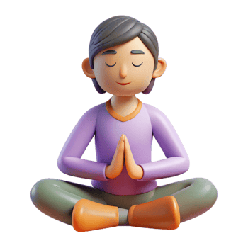 extraordinary artistic Person meditating in a lotus position, high quality png
