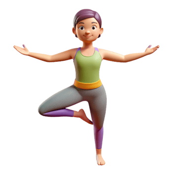 magnificent rustic Yoga instructor demonstrating a pose, professional png