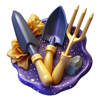 stunning contemporary Gardening Tools Trowel and Fork Isolated high resolution png