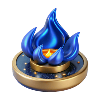 serene classic Gas Stove Burner Flame Blue Isolated genuine png