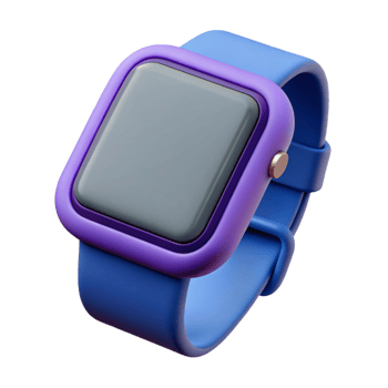 beautiful classic A modern smart watch with a blank screen 4K png