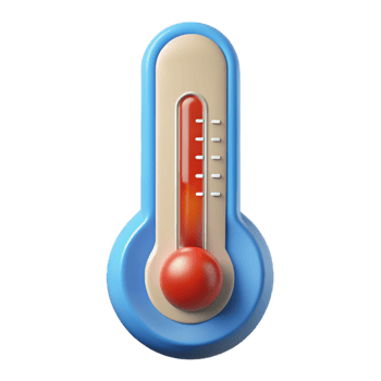 dramatic modern A digital thermometer, displaying a temperature original png