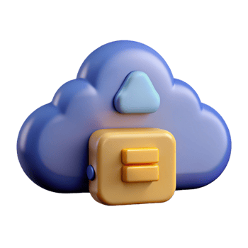 stunning traditional A cloud storage icon, stylized and 3D original png