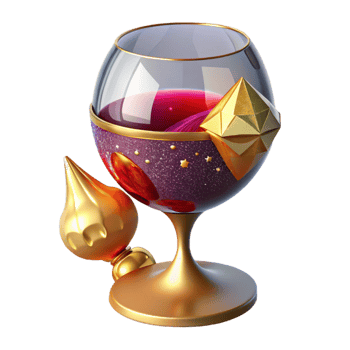 impressive contemporary Glass of Red Wine Angled View with Reflections Transparent high quality png