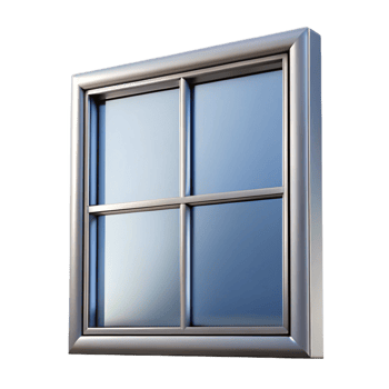 beautiful vintage Modern window frame, aluminum, rectangular, high quality png