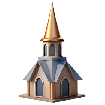 dramatic contemporary Church steeple, tall, pointed, genuine png