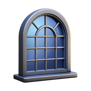 beautiful minimalist Georgian window, multi-paned, symmetrical, premium png