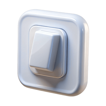 serene minimalist Modern light switch, white, plastic, original png