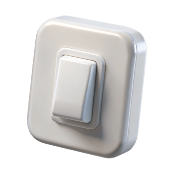 beautiful modern Modern light switch, white, plastic, genuine png