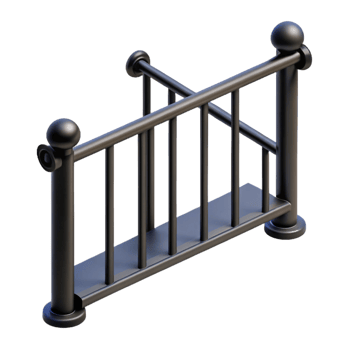 magnificent creative Iron railing, simple, black, genuine png