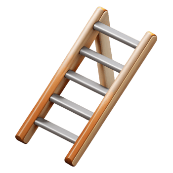 vibrant classic Wooden ladder, extension ladder, aluminum, professional png