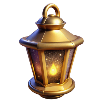 magnificent contemporary Glowing Lantern Cutout with Warm Yellow Light original png