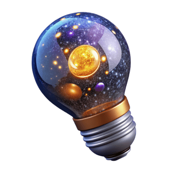 wonderful modern Glowing Lightbulb Idea Concept Isolated detailed png