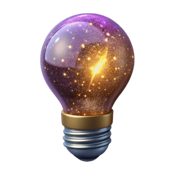 elegant classic Glowing Light Bulb Isolated on White premium png