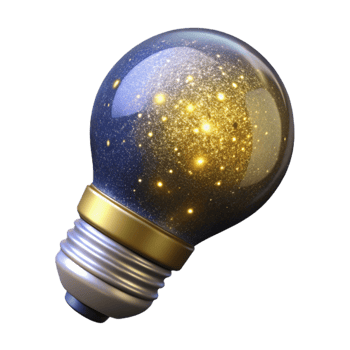 wonderful minimalist Glowing Light Bulb Isolated on White genuine png