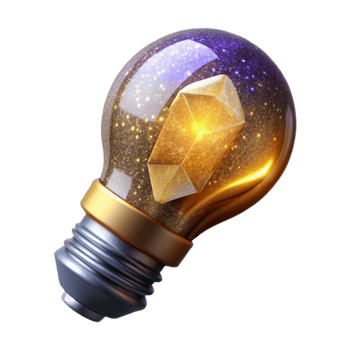 wonderful contemporary Glowing Light Bulb Side View Isolated premium png