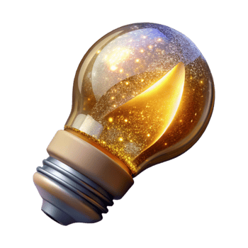 beautiful rustic Glowing Light Bulb Side View Isolated high quality png