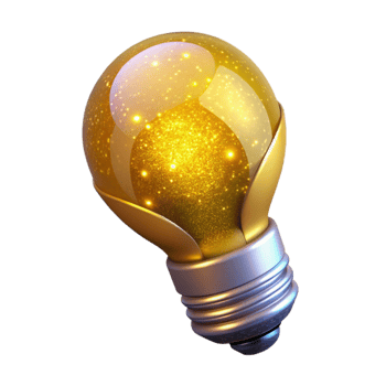 impressive traditional Glowing Light Bulb Yellow Hue Isolated professional png