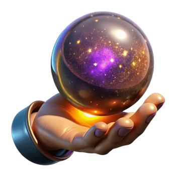 vibrant rustic Glowing Orb in Hand Isolated on Transparent Background premium png