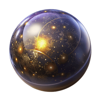 stunning traditional Glowing Orb with Sparkles Isolated high quality png