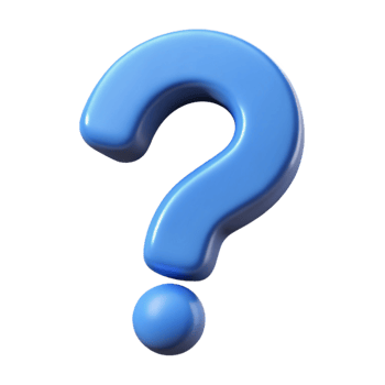 wonderful artistic A single, stylized question mark icon detailed png