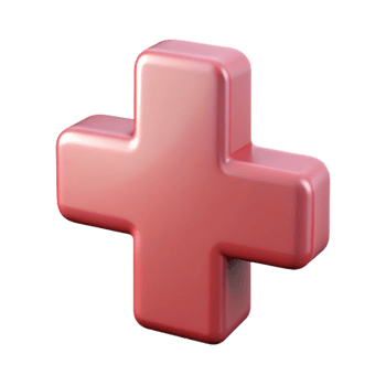 dramatic classic A single, stylized medical cross icon detailed png