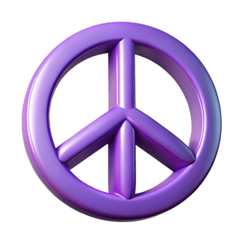 extraordinary classic A single, stylized peace sign high quality png