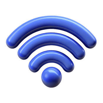 stunning contemporary A single, stylized wifi icon original png