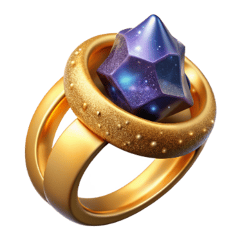 wonderful vintage Golden Ring Top Angle Cutout with Diamond detailed png