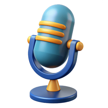 elegant vintage A single, stylized microphone icon professional png