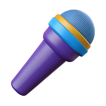 wonderful abstract A single, stylized microphone icon high quality png