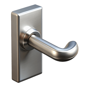 vibrant modern Modern door handle, brushed steel, 4K png
