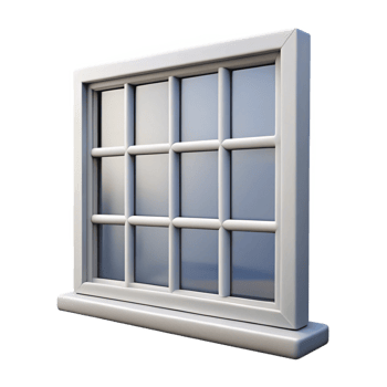 dramatic creative Window frame, double-paned, white, genuine png