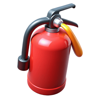 vibrant creative Fire extinguisher, red, authentic png