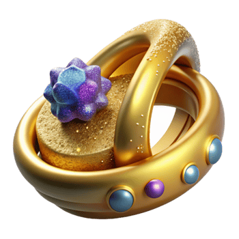 impressive vintage Gold Ring Front View Cutout authentic png
