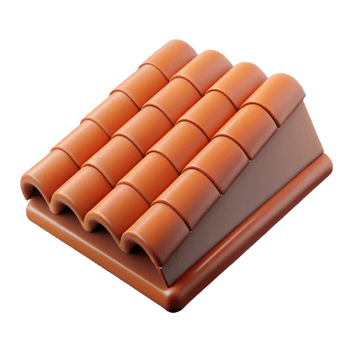 impressive artistic Roof tile, clay, original png