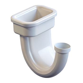serene traditional Downspout, plastic, white, exclusive png
