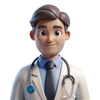 elegant rustic Serious male doctor with stethoscope genuine png