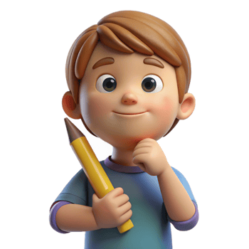 stunning vintage Thoughtful child holding a pencil genuine png