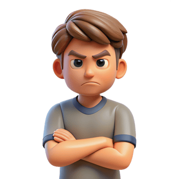 vibrant vintage Angry teenager with crossed arms high quality png
