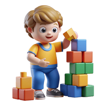 extraordinary modern Child playing with building blocks original png