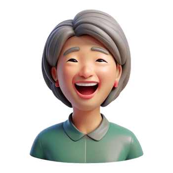 elegant abstract Portrait of a laughing woman professional png