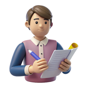 dramatic classic Writer with a pen and paper high resolution png